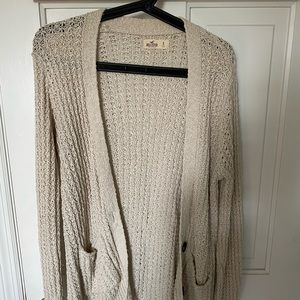 Hollister tan cardigan with buttons. Size S